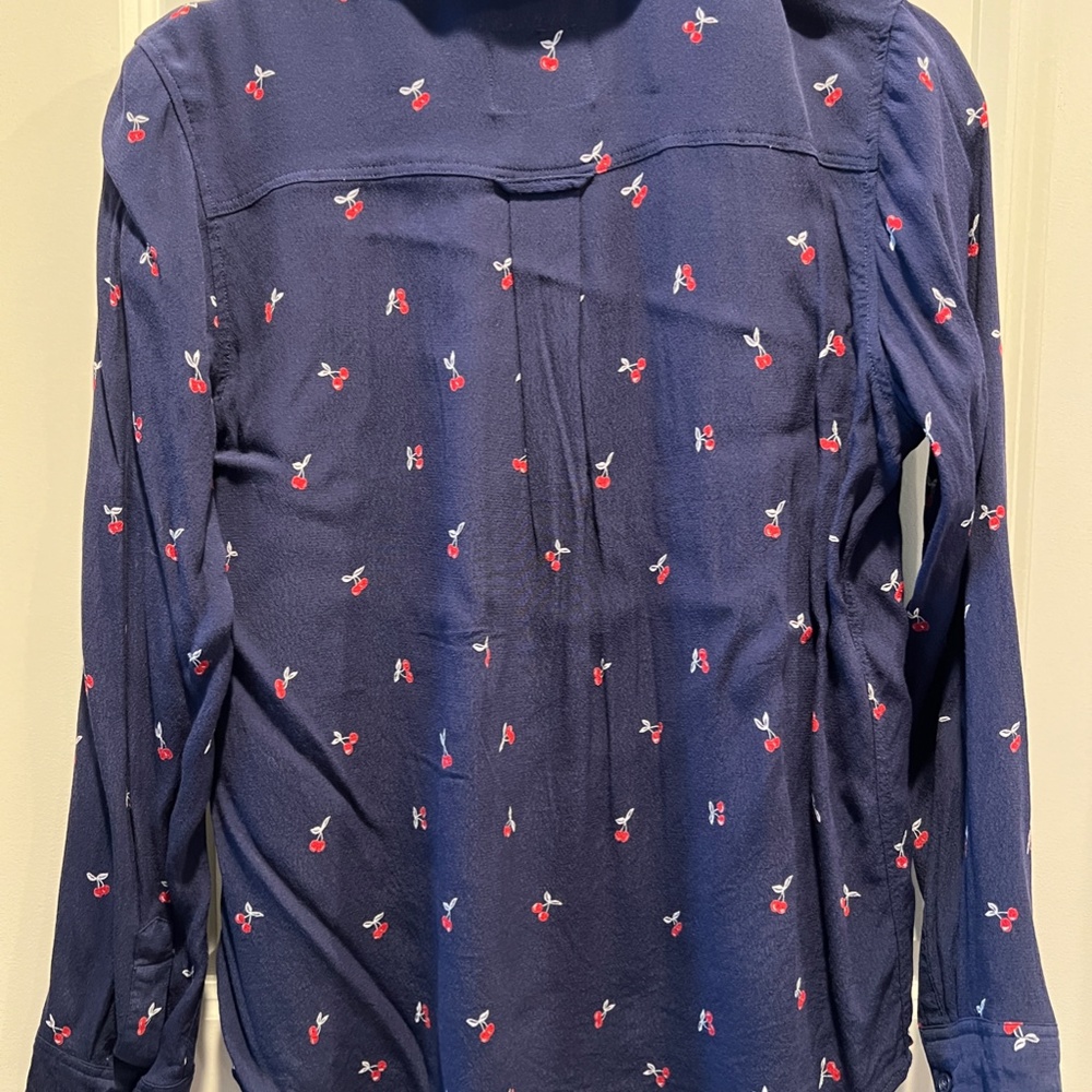 Rails Kate Cherry Print Button Down Shirt Xs - image 5